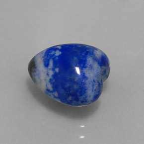 4.39캐럿 천연 로열 블루 라피스 라줄리, 하트 모양, 10.7×10.7 mm, 불투명체