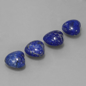 캐럿 천연 로열 블루 라피스 라줄리 보석, 하트 모양, 10.9×10 mm, 불투명체