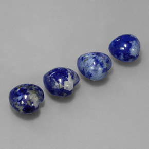캐럿 천연 로열 블루 라피스 라줄리 보석, 하트 모양, 10×9.5 mm, 불투명체
