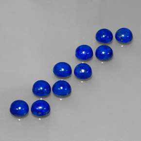 캐럿 천연 로열 블루 라피스 라줄리 보석, 라운드 컷, 6.00 mm, 불투명체