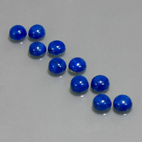 캐럿 천연 로열 블루 라피스 라줄리 보석, 라운드 컷, 5.98 mm, 불투명체