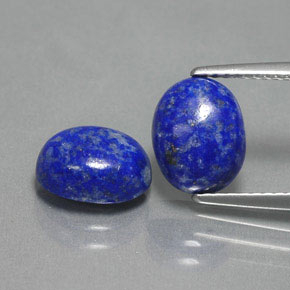 캐럿 천연 로열 블루 라피스 라줄리 보석, 타원형 컷, 9.1×7.1 mm, 불투명체