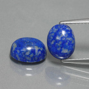 캐럿 천연 로열 블루 라피스 라줄리 보석, 타원형 컷, 9.2×7.3 mm, 불투명체