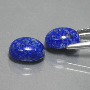 캐럿 천연 로열 블루 라피스 라줄리 보석, 타원형 컷, 9.2×7.3 mm, 불투명체