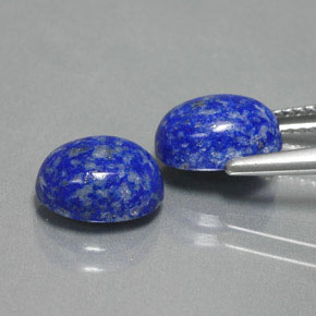 캐럿 천연 로열 블루 라피스 라줄리 보석, 타원형 컷, 9.1×7.2 mm, 불투명체
