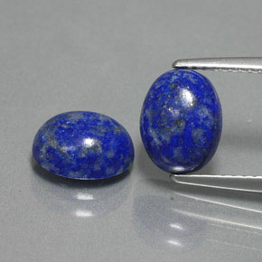 캐럿 천연 로열 블루 라피스 라줄리 보석, 타원형 컷, 9×7.1 mm, 불투명체