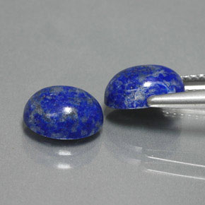캐럿 천연 로열 블루 라피스 라줄리 보석, 타원형 컷, 9×7.1 mm, 불투명체
