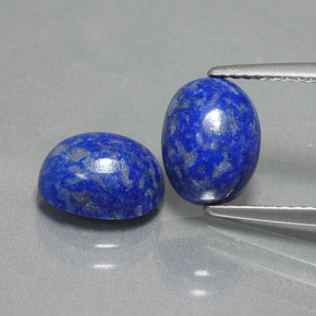 캐럿 천연 로열 블루 라피스 라줄리 보석, 타원형 컷, 9.1×7 mm, 불투명체