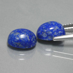 캐럿 천연 로열 블루 라피스 라줄리 보석, 타원형 컷, 9.1×7 mm, 불투명체