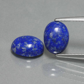 캐럿 천연 로열 블루 라피스 라줄리 보석, 타원형 컷, 8.9×7.1 mm, 불투명체
