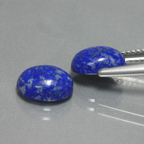 캐럿 천연 로열 블루 라피스 라줄리 보석, 타원형 컷, 8.9×7.1 mm, 불투명체