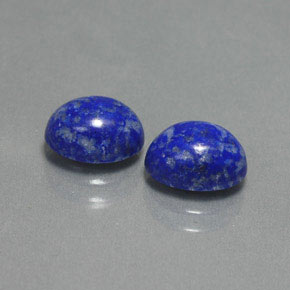 캐럿 천연 로열 블루 라피스 라줄리 보석, 타원형 컷, 8×6.1 mm, 불투명체