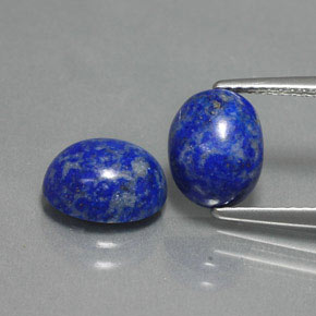 캐럿 천연 로열 블루 라피스 라줄리 보석, 타원형 컷, 8.7×6.9 mm, 불투명체