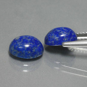 캐럿 천연 로열 블루 라피스 라줄리 보석, 타원형 컷, 8.7×6.9 mm, 불투명체