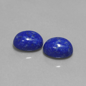 캐럿 천연 로열 블루 라피스 라줄리 보석, 타원형 컷, 8×6.2 mm, 불투명체