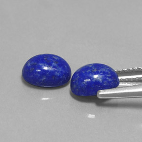 캐럿 천연 로열 블루 라피스 라줄리 보석, 타원형 컷, 8×6.2 mm, 불투명체