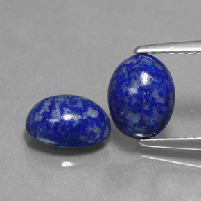 캐럿 천연 로열 블루 라피스 라줄리 보석, 타원형 컷, 8.1×6.1 mm, 불투명체
