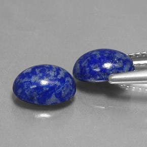 캐럿 천연 로열 블루 라피스 라줄리 보석, 타원형 컷, 8.1×6.1 mm, 불투명체