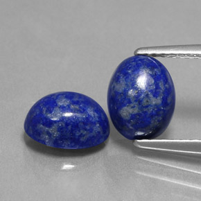 캐럿 천연 로열 블루 라피스 라줄리 보석, 타원형 컷, 8×6.2 mm, 불투명체