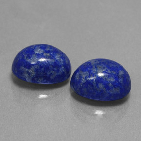 캐럿 천연 로열 블루 라피스 라줄리 보석, 타원형 컷, 8×6.2 mm, 불투명체