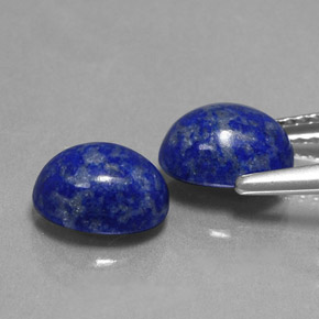 캐럿 천연 로열 블루 라피스 라줄리 보석, 타원형 컷, 8×6.2 mm, 불투명체