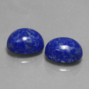 캐럿 천연 로열 블루 라피스 라줄리 보석, 타원형 컷, 8×6.1 mm, 불투명체