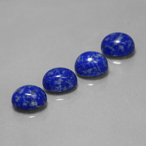 캐럿 천연 로열 블루 라피스 라줄리 보석, 타원형 컷, 8×6.2 mm, 불투명체