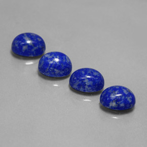 캐럿 천연 로열 블루 라피스 라줄리 보석, 타원형 컷, 8×6.2 mm, 불투명체