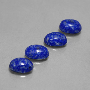 캐럿 천연 그린 블루 라피스 라줄리 보석, 타원형 컷, 7×5.1 mm, 불투명체