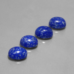 캐럿 천연 로열 블루 라피스 라줄리 보석, 타원형 컷, 8×6.2 mm, 불투명체
