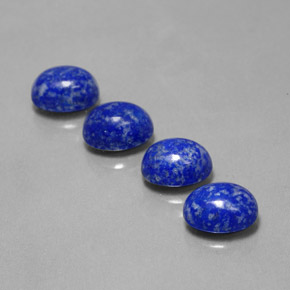 캐럿 천연 로열 블루 라피스 라줄리 보석, 타원형 컷, 8×6.2 mm, 불투명체