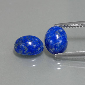 캐럿 천연 로열 블루 라피스 라줄리 보석, 타원형 컷, 8×6.2 mm, 불투명체