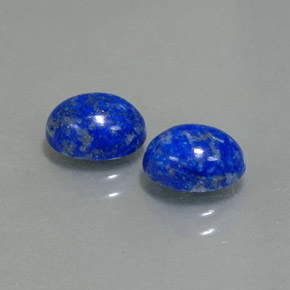 캐럿 천연 로열 블루 라피스 라줄리 보석, 타원형 컷, 8×6.2 mm, 불투명체