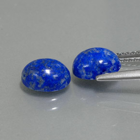 캐럿 천연 로열 블루 라피스 라줄리 보석, 타원형 컷, 8×6.2 mm, 불투명체