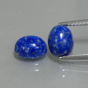 캐럿 천연 로열 블루 라피스 라줄리 보석, 타원형 컷, 7.9×6.3 mm, 불투명체