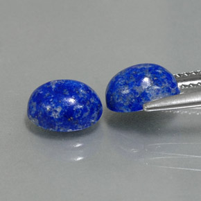 캐럿 천연 로열 블루 라피스 라줄리 보석, 타원형 컷, 7.9×6.3 mm, 불투명체