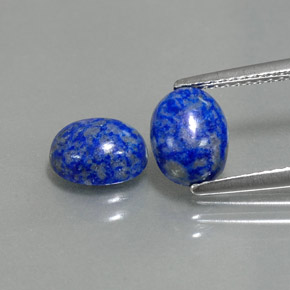 캐럿 천연 로열 블루 라피스 라줄리 보석, 타원형 컷, 7.9×6.3 mm, 불투명체