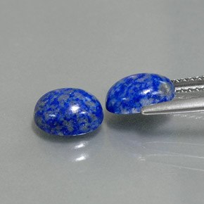캐럿 천연 로열 블루 라피스 라줄리 보석, 타원형 컷, 7.9×6.3 mm, 불투명체