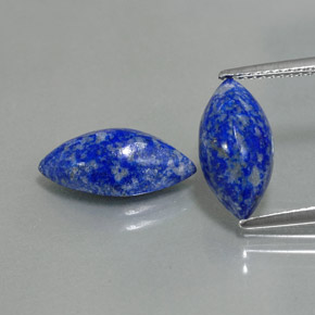 캐럿 천연 로열 블루 라피스 라줄리 보석, 마퀴즈, 15.1×7.6 mm, 불투명체