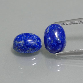 캐럿 천연 로열 블루 라피스 라줄리 보석, 타원형 컷, 8.1×6.2 mm, 불투명체