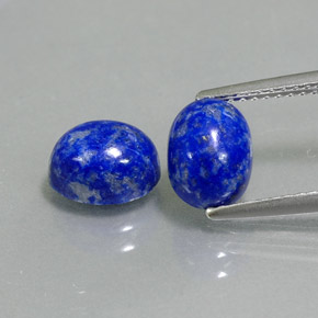 캐럿 천연 로열 블루 라피스 라줄리 보석, 타원형 컷, 8.1×6.1 mm, 불투명체