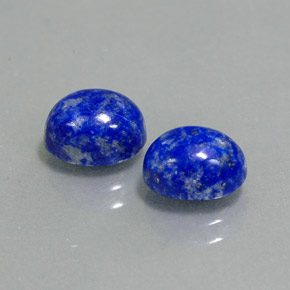 캐럿 천연 로열 블루 라피스 라줄리 보석, 타원형 컷, 8.1×6.1 mm, 불투명체