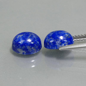 캐럿 천연 로열 블루 라피스 라줄리 보석, 타원형 컷, 8.1×6.1 mm, 불투명체