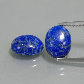 캐럿 천연 로열 블루 라피스 라줄리 보석, 타원형 컷, 9×7.1 mm, 불투명체