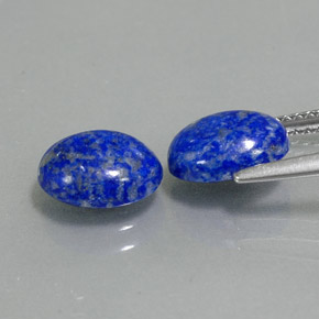 캐럿 천연 로열 블루 라피스 라줄리 보석, 타원형 컷, 9×7.1 mm, 불투명체