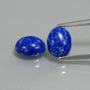 캐럿 천연 로열 블루 라피스 라줄리 보석, 타원형 컷, 8×6.3 mm, 불투명체