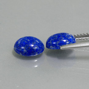 캐럿 천연 로열 블루 라피스 라줄리 보석, 타원형 컷, 8×6.3 mm, 불투명체