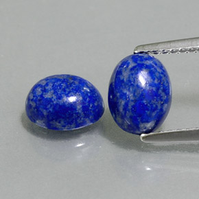 캐럿 천연 로열 블루 라피스 라줄리 보석, 타원형 컷, 7.9×6.1 mm, 불투명체