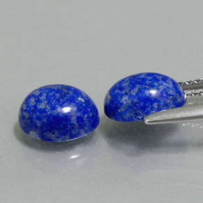 캐럿 천연 로열 블루 라피스 라줄리 보석, 타원형 컷, 7.9×6.1 mm, 불투명체