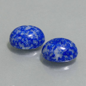 캐럿 천연 로열 블루 라피스 라줄리 보석, 타원형 컷, 8×6.1 mm, 불투명체